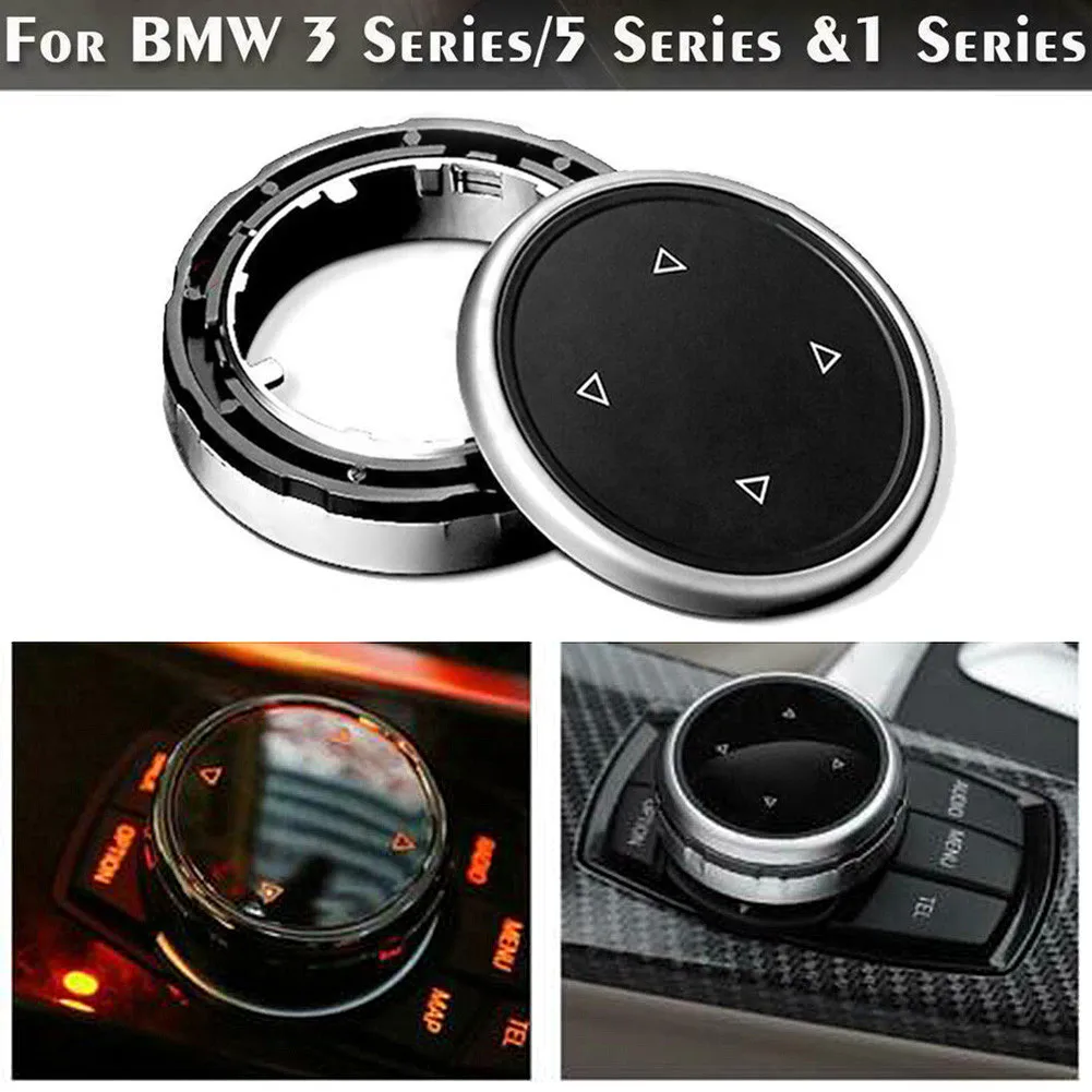 

Suitable For BMW Multimedia 5 Key Large Knob Modified Decorative Cover Sticker Multi Media Knob Cover