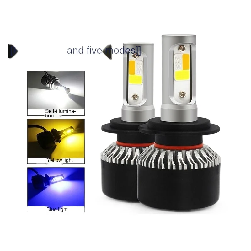 Spot Supply Bright Three-Color Flash Car LED Headlight Modified H11 Fog Lamp H4 Far and near Light LED Lamp yves bertheau genetically modified and non genetically modified food supply chains co existence and traceability
