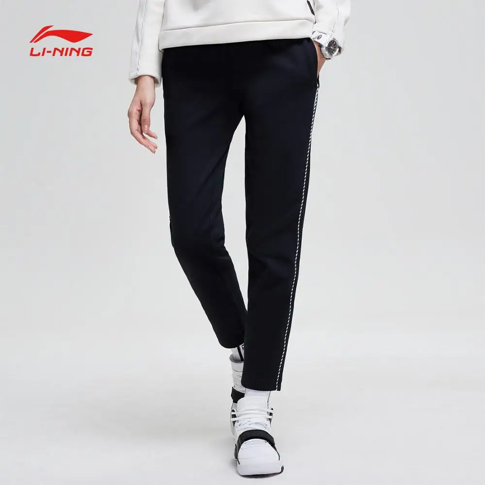 Li-Ning Женский Баскетбол пот брюки флис теплый на 66% полиэстер 34% хлопок Обычный подклад спортивные брюки AKLN688 WKY203