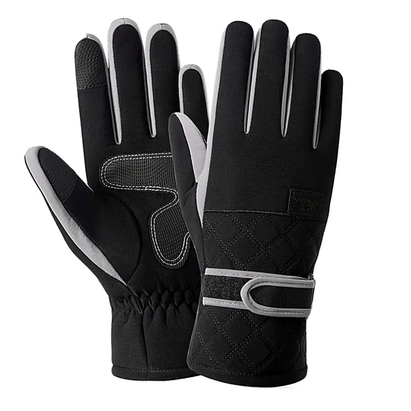 

Down cotton Ski Gloves Winter men's down thickening cold riding motorcycle waterproof warm riding gloves