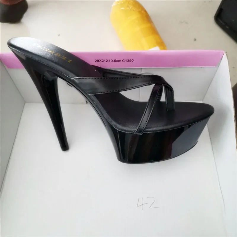Шлепанцы принцессы на каблуке 15 см сексуальные сценические каблуки для подиума