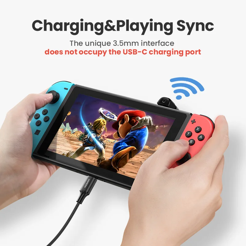 Передатчик Bluetooth 5 0 UGREEN для Nintendo Switch Lite 3 мм аудиоадаптер беспроводные наушники |