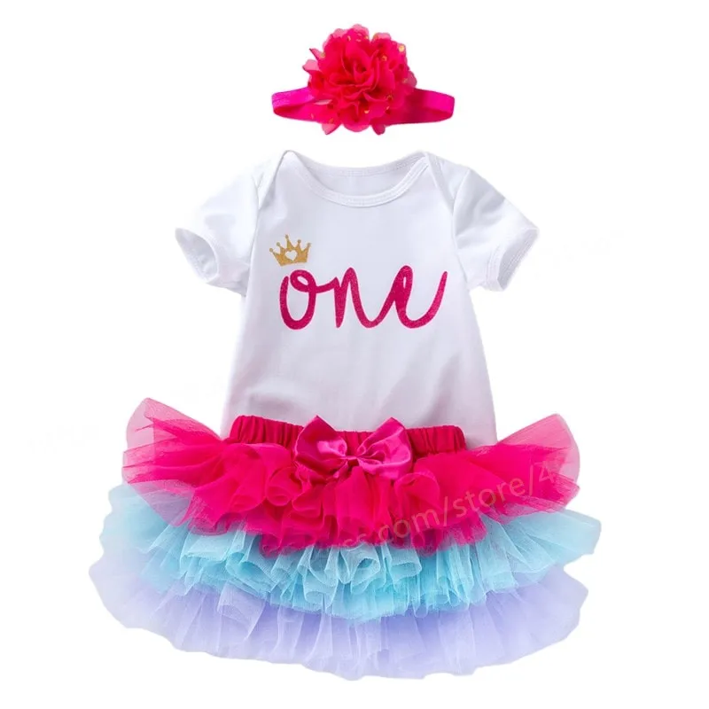 

Xmas Baby Girls Birthday Outfits Dresses for Girls 1st First Birthday Party Outfits 1 Year Christening Tutu Dress