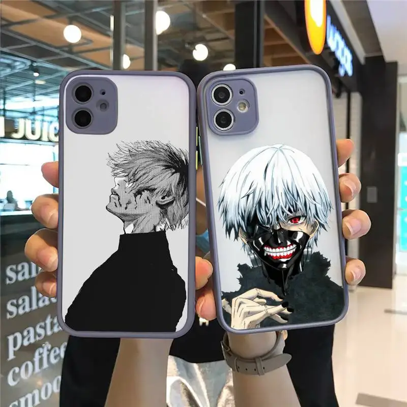 

Tokyo Ghoul Phone Case matte transparent For gray iPhone 7 8 x xs xr 11 12 pro plus max mini Funda Clear