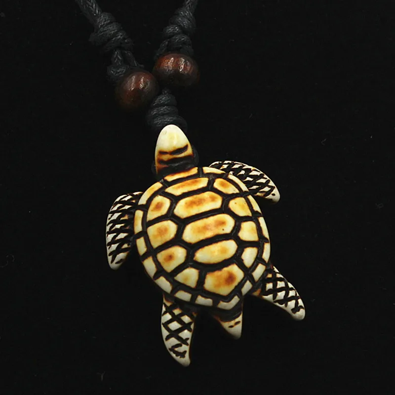 1 шт. этнические стили Племенной искусственная кость море Кулон черепаха Цепочки