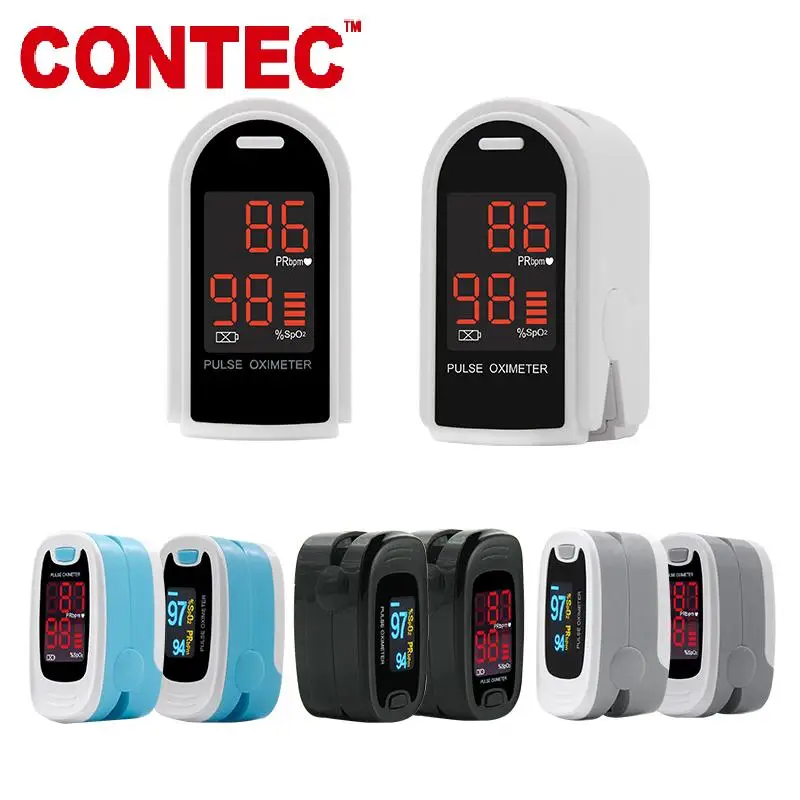 Новейший Пальчиковый Пульсоксиметр CONTEC монитор насыщения крови кислородом