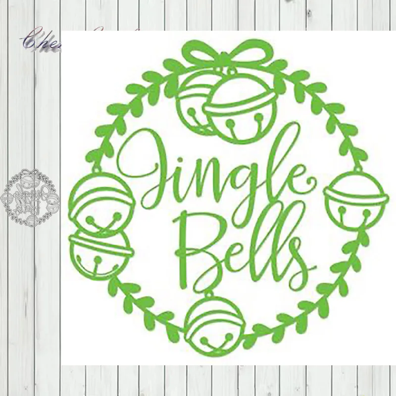 

Металлические штампы трафареты jingle bells для «сделай сам» Скрапбукинг декоративное тиснение ручная работа штамповочный шаблон