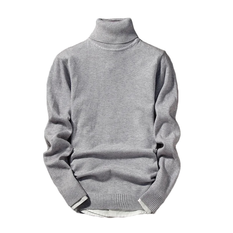 

Winter High Neck Thick Warm Sweater Men Turtleneck Brand Mens Sweaters Slim Fit Pullover Men Knitwear Male Double collar