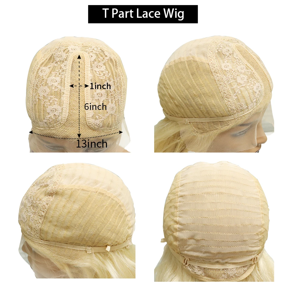 

Ombre Blonde Body Wave Long Synthetic Lace Wigs 22 Inches Natural Wavy Middle Part Daily Use Pre Plucked Glueless Wigs For Women