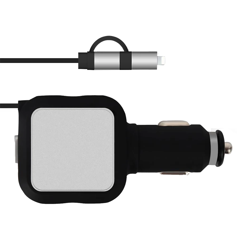 2 USB порта практичное автомобильное зарядное устройство Hands Free Нескользящие