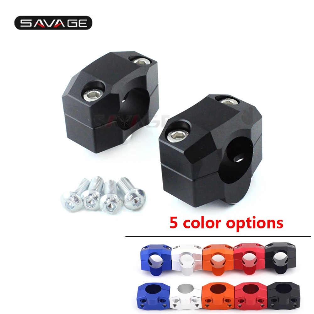 

2 Pieces CNC Universal 1" 28mm Off Road Motorcycle Adjustable Bar Clamps Handlebar Risers Adapter Cover For Motorbik Accessories