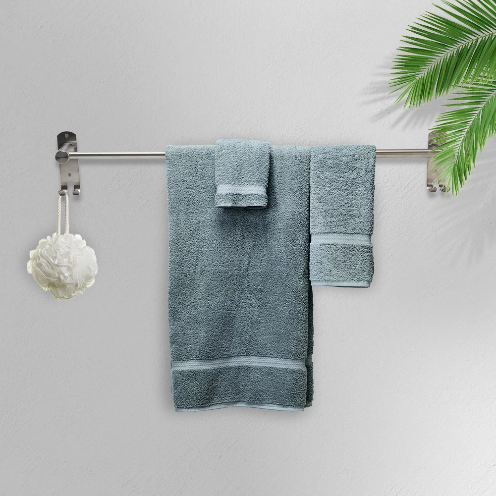 

Hanging Holder Self Adhesive For Bathroom Brushed Finish Adjustable Length Multifunction Wall Mounted Stainless Steel Towel Bar