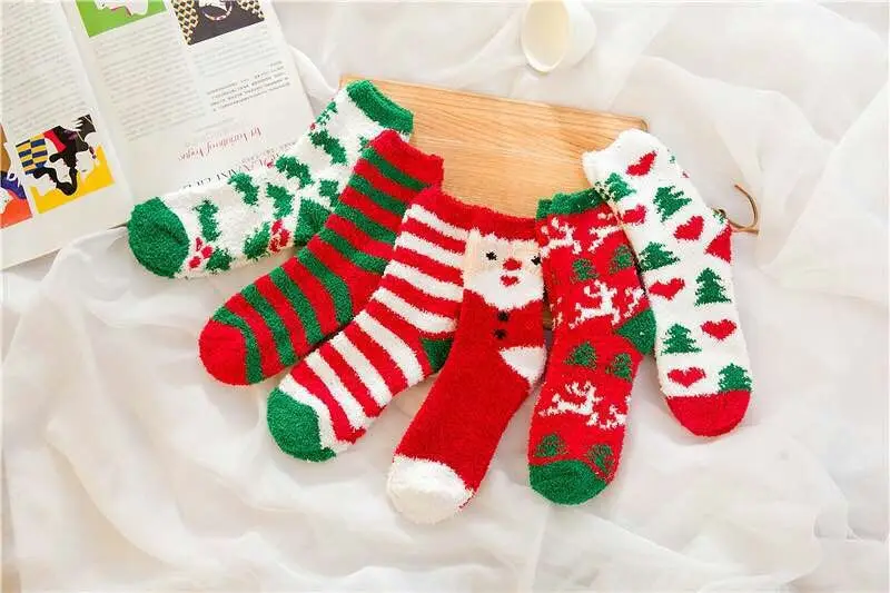 Новинка 2020 рождественские носки на осень и зиму модные мягкие толстые теплые