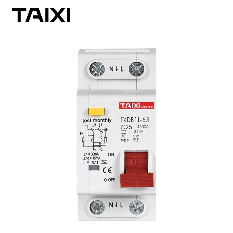 Автоматический выключатель DPNL 63a RCBO 16A 2P RCD 20A 25A 50A TPNL 230 В 50 Гц/60 Гц защита от