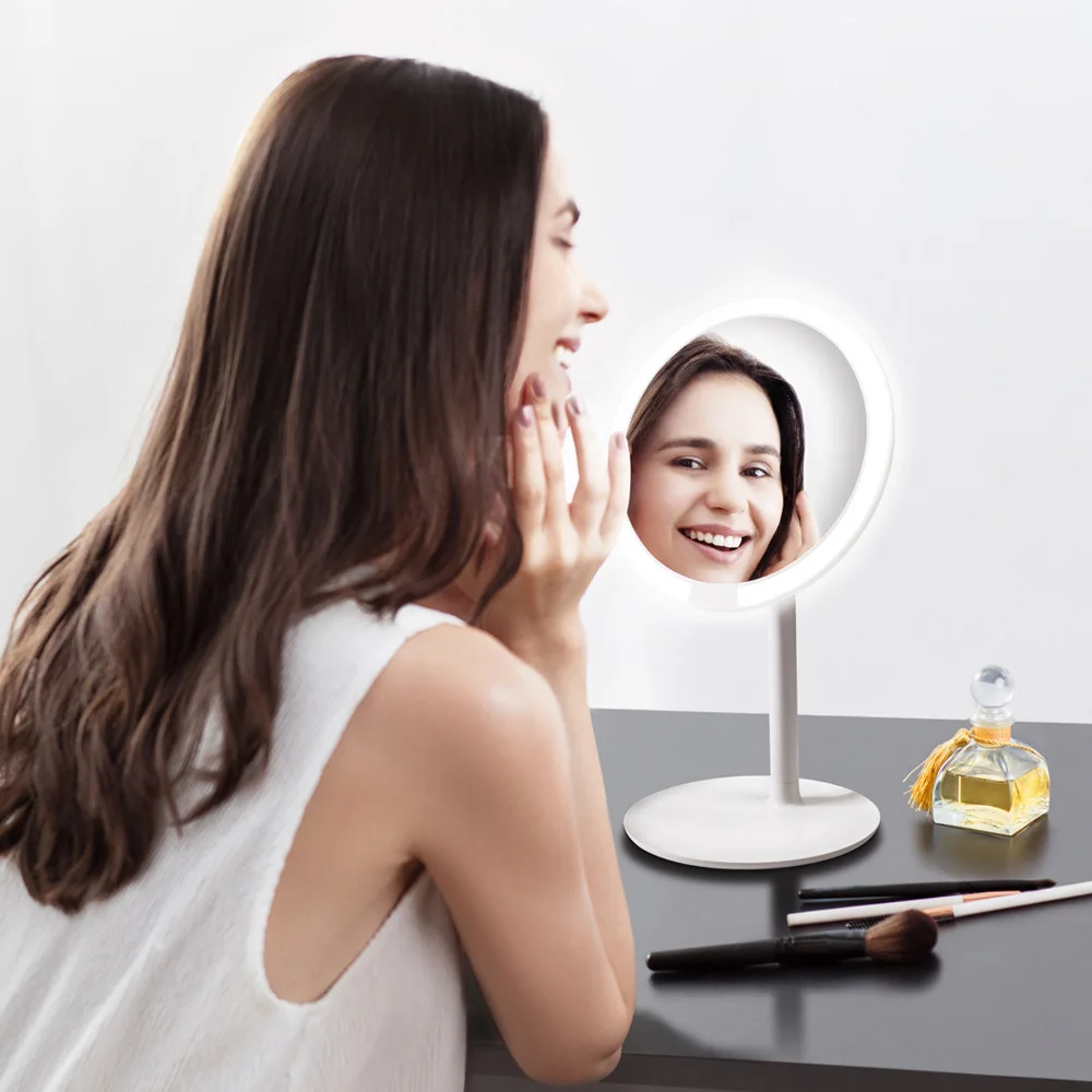 AMIRO HD зеркало для макияжа дневной свет косметическое Make up зеркала лампа зарядка