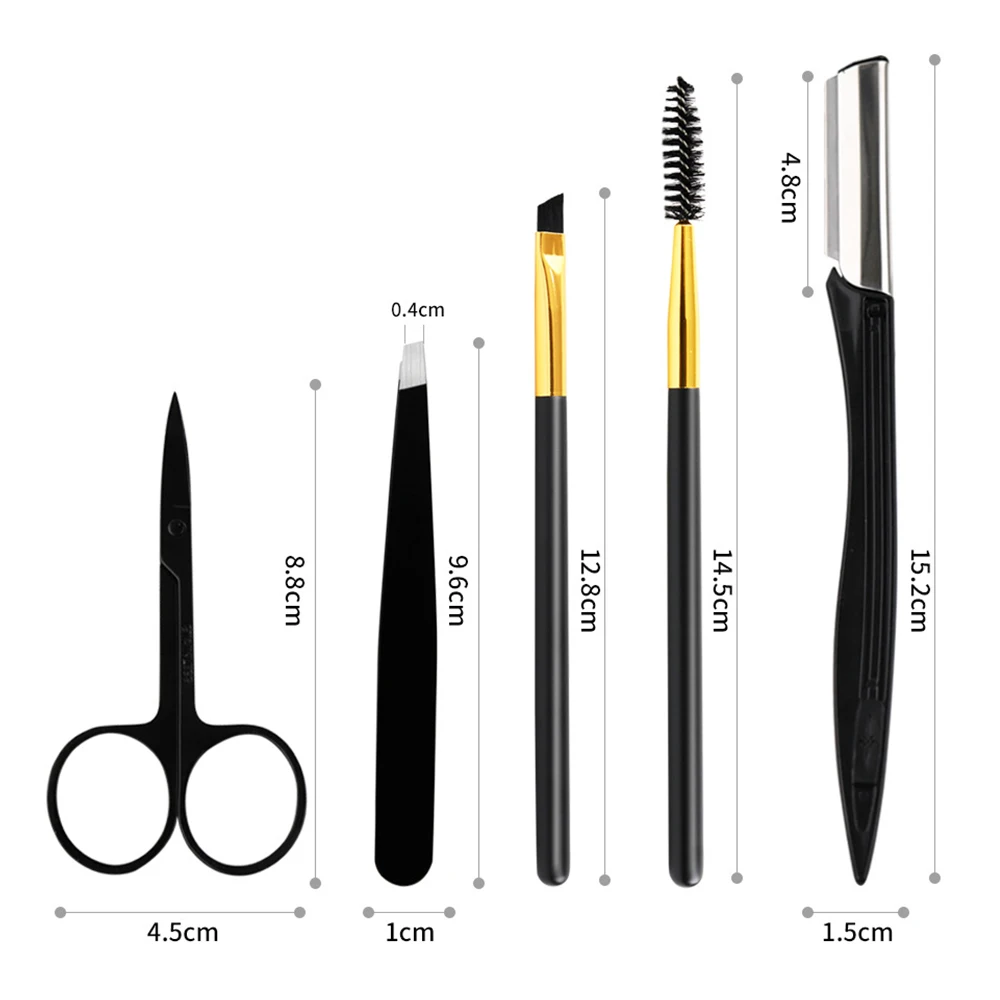 5 шт. ножницы для стрижки бровей из нержавеющей стали бритва набор волос лица