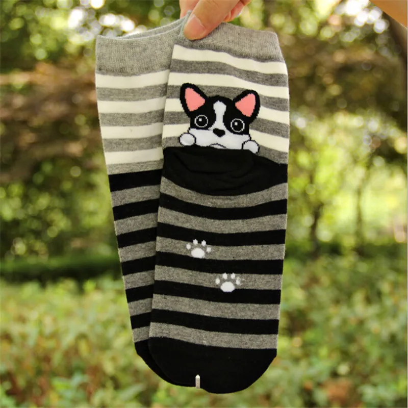 1 пара для женщин носки девочек хлопок осень зима в разноцветную полоску с