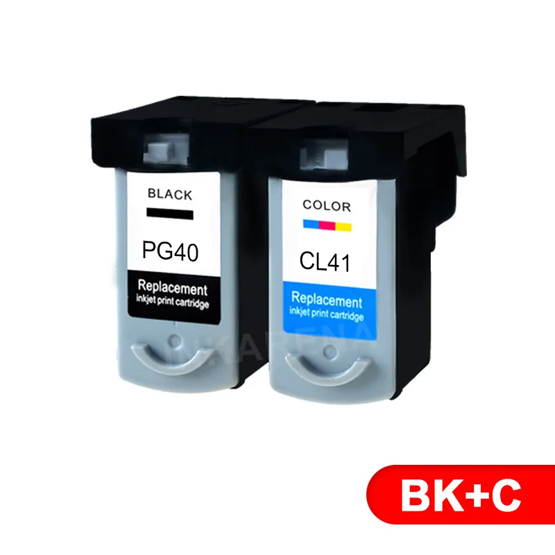 PG40-BKC INKARENA PG-40 CL-41 чернильный картридж для принтера Canon PG40 CL41 Black& Цвет для Canon PIXMA MP160 MP140 MP450 MX300 MX310 IP1600 IP1900 - Цвет: PG40-BKC