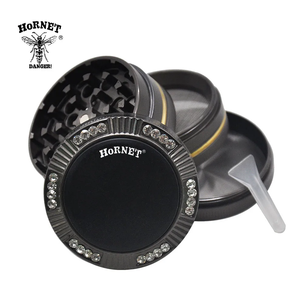 HORNET Премиум цинковый сплав Точильщик для табака 50 мм 4 шт острые алмазные зубы