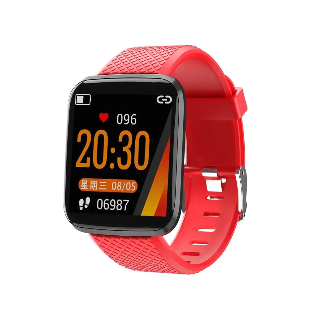 116 плюс умный Браслет пульсометр кровяное давление здоровье циферблат мода