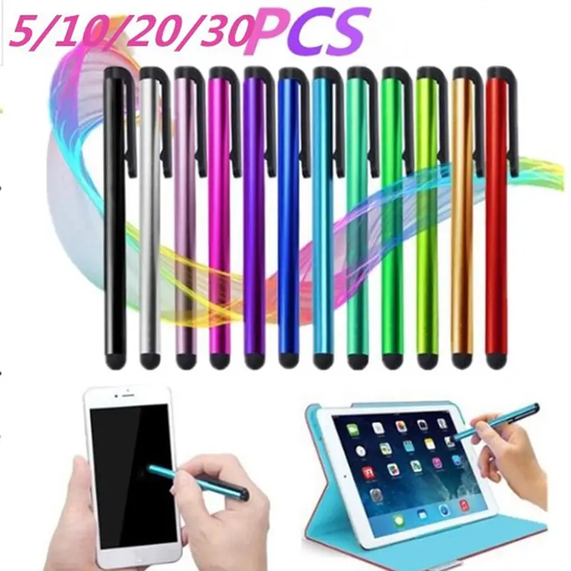 

5/10/20/30 Pcs Clip Design Universal Soft Head For Phone Tablet Durable Stylus Pen Capacitive Pencil Touch Screen Pen