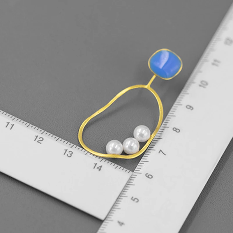 

Lotus Fun Moment Garden Afternoon Tea 925 Sterling Silver Pearl Statement earrings for Women 2021 Trend Designer jewelry Gifts
