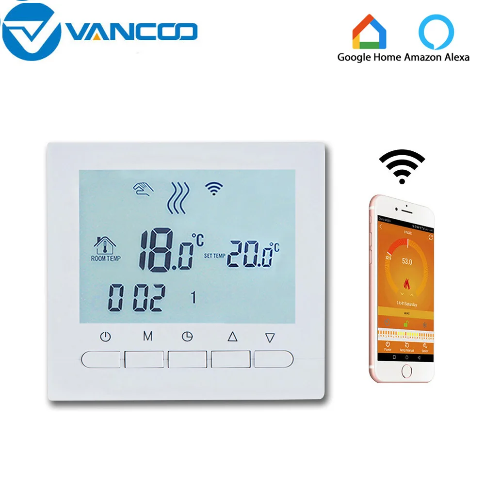 

Термостат для газового котла Vancoo, Wi-Fi, 220 В