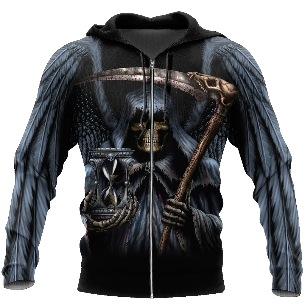 

Beautiful skull tattoo 3D full body print unisex luxury hoodie men sweatshirt zipper pullover casual jacket sportswear 79