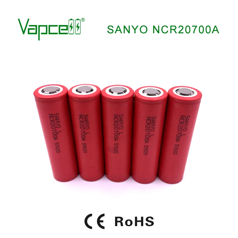 Vapcell NCR20700A 3200mAh 30A перезаряжаемый 3,7 V литиевый 20700 фонарик батарея