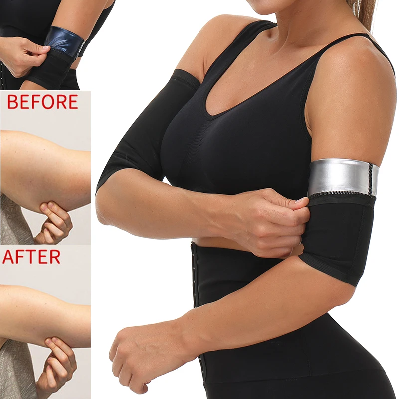 

Sweat Arm Bands Trimmer for Women & Men Sauna Arm Slimmer Shaper Compression Sleeves Wraps Lose Arm Fat Adjustable Arm Trainer