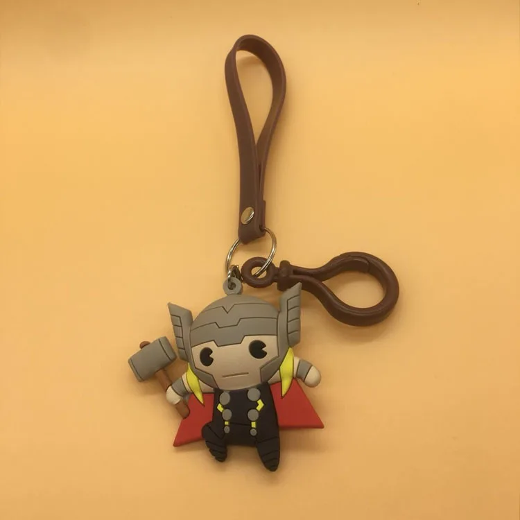 

Disney Marvel Avengers Cute Keychain Cartoon Iron Man Thor Hulk Captain America Car Kids Bag Pendant Keyring Friends Gift