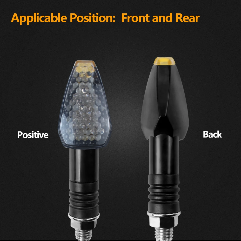 2 шт. светодиодный светильник Сигналы поворота для мотоцикла с 10 мм Универсальный