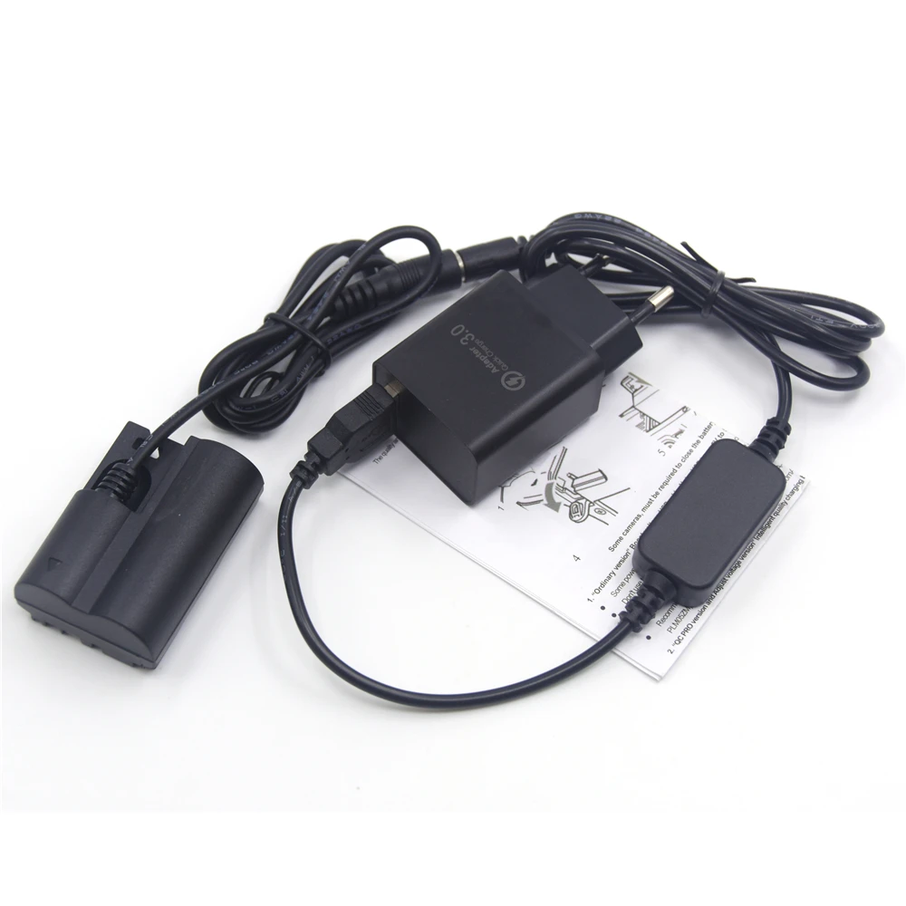 USB-кабель для внешнего аккумулятора и адаптер быстрой зарядки Canon EOS 20D 30D 40D 5D 50D D30