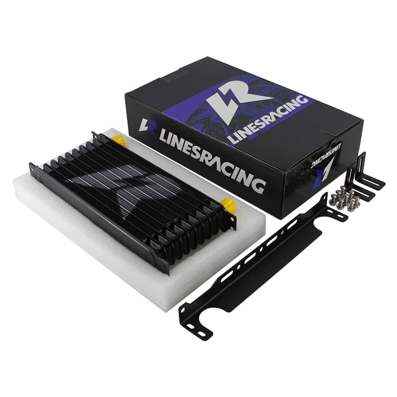 LINESRACING AN10 10row Алюминиевый масляный радиатор с 262 мм Монтажный кронштейн комплект
