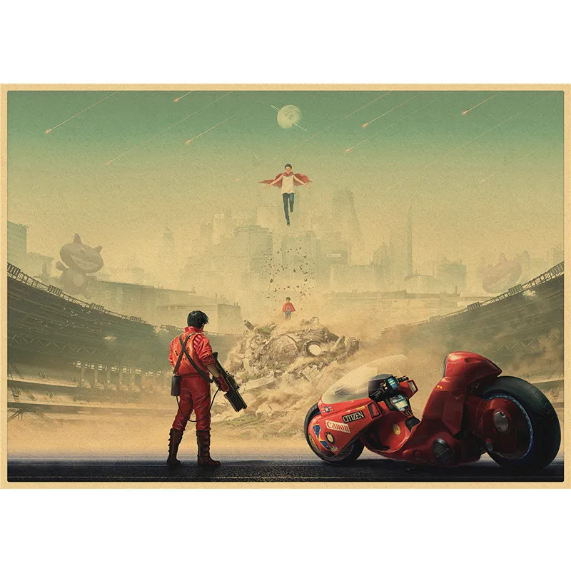Классические Постеры Akira из крафт-бумаги для японского аниме фильма
