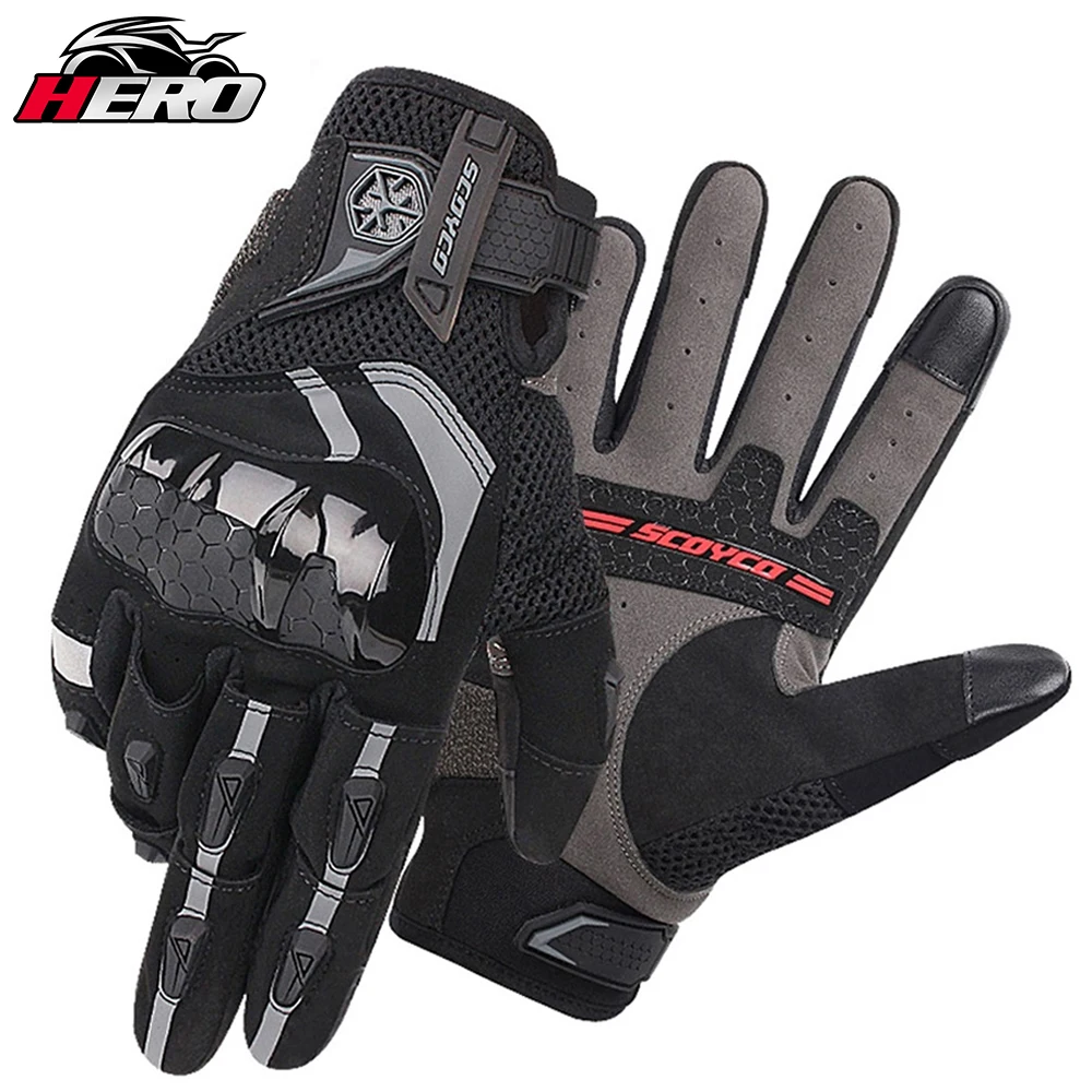 

SCOYCO Wear-resistant Motorcycle Gloves Men Guantes Moto Non-slip Motorbiker Motocross Riding Gloves Touch Screen Guantes Moto