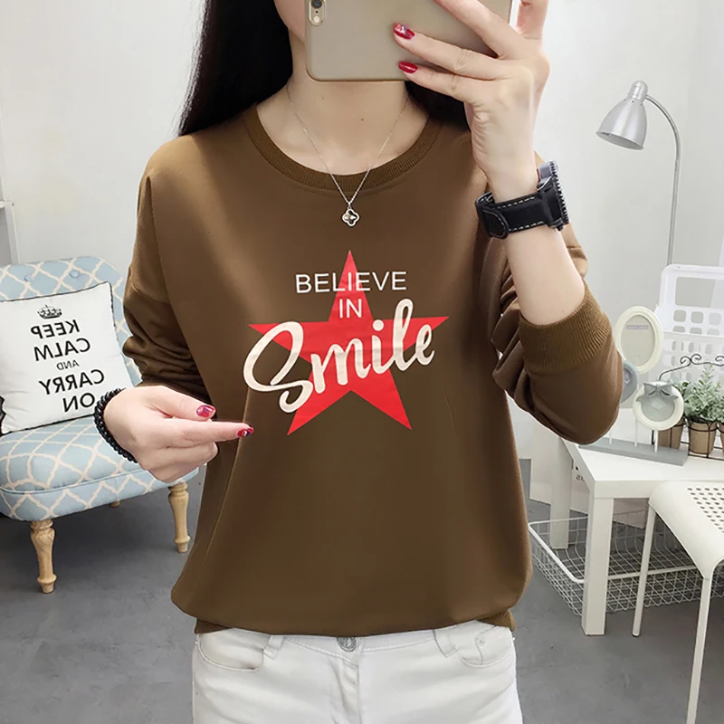 Свитшот Shintimes женская зимняя одежда с буквенным принтом 2022 повседневный