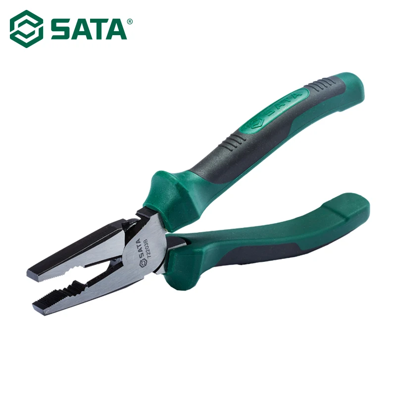 SATA Tool 8'' Wire pliers High Leverage Combination Pliers Cable Stripper Cutter Pliers 72203B
