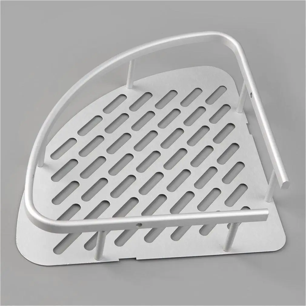 Алюминиевый настенный угловой держатель для душевой полки органайзер хранения