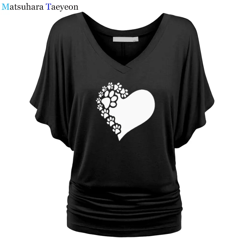 

Женская Футболка с рукавами «летучая мышь» и V-образным вырезом