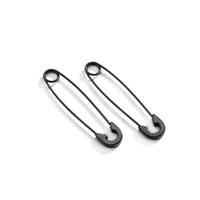 multicolor gothic titanium safety pin long stud earrings punk rock stainles steel hoop earring ear threader fashion jewelry 2021