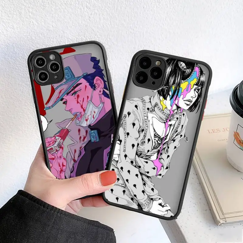 

JOJO’S BIZARRE ADVENTURE OVER HEAVEN Anime Phone Case matte transparent For iphone 7 8 11 12 plus mini x xs xr pro max cover