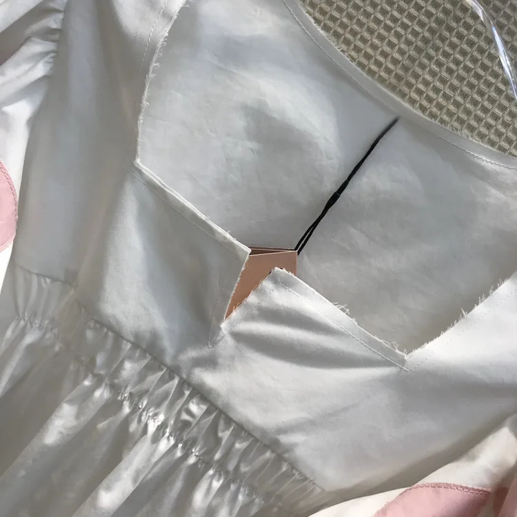 

Luxury Brand Floral Print Women Mini 2020 Spring Summer Puff Sleeve Casual Loose Short Fashion High-end Cotton Dress