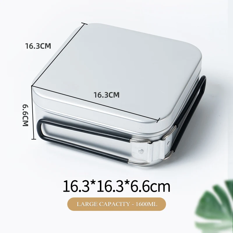 Ланч-бокс из алюминиевого сплава коробка нержавеющей стали для пикника наружный