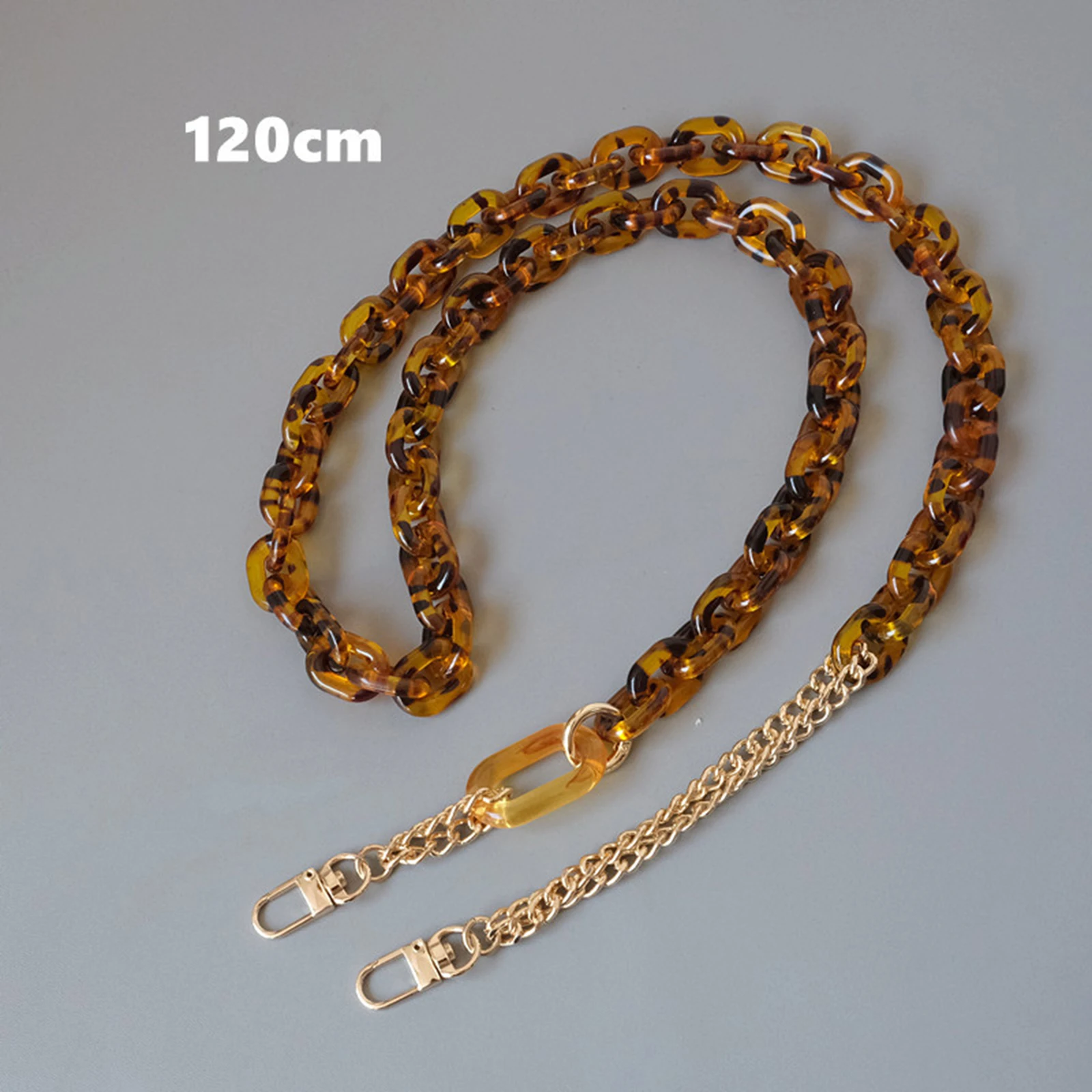 

1pc 35-120cm Oval Acrylic Purse Chain Strap diy Handbag Parts Accessories Metal Women Purse Chain Strap Handle Replacement Chain