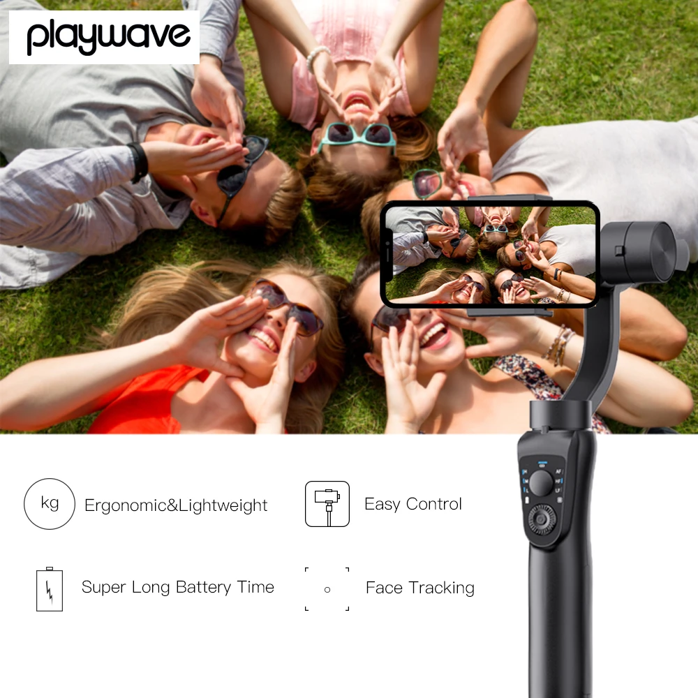 Ручной Стабилизатор Wavefun Playwave складной карманный 3 осевой стабилизатор для