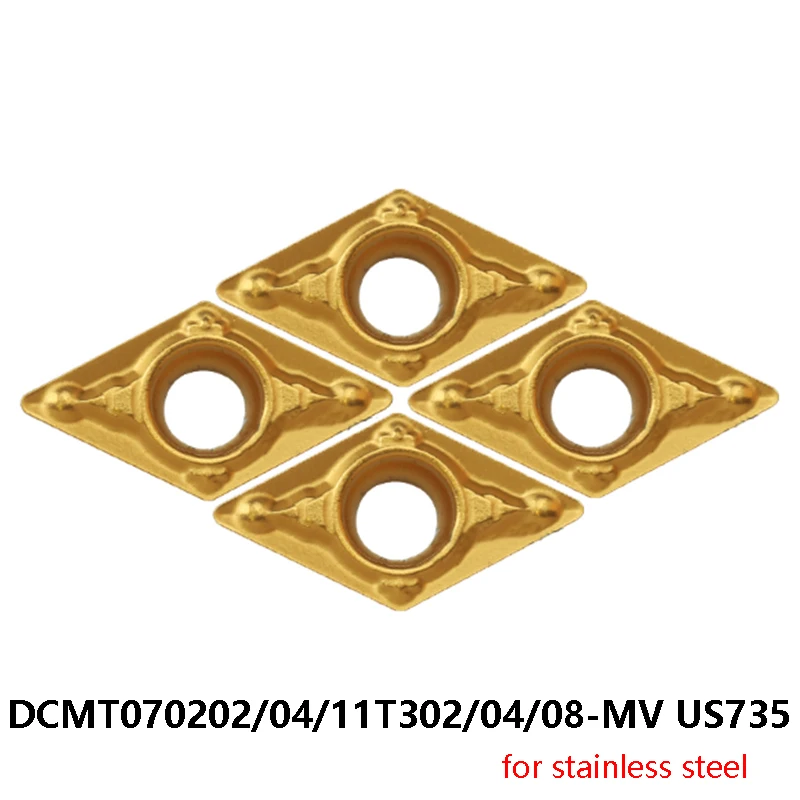 

Original Carbide Inserts for Stainless Steel DCMT070202 DCMT070204 DCMT11T302 DCMT11T304 DCMT11T308 MV US735 DCMT CNC Turning