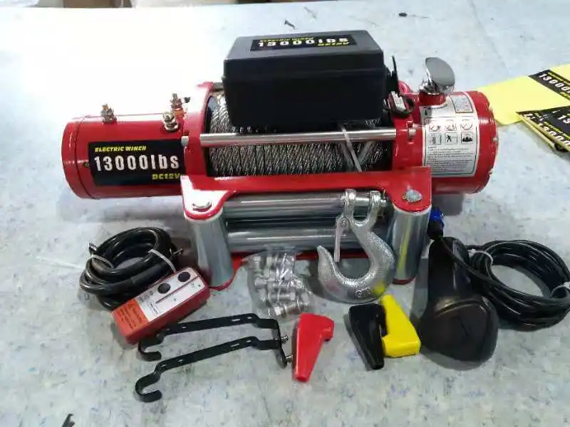 Лебедка 12V 13000 фунтов, электрическая лебедка трос лебедки