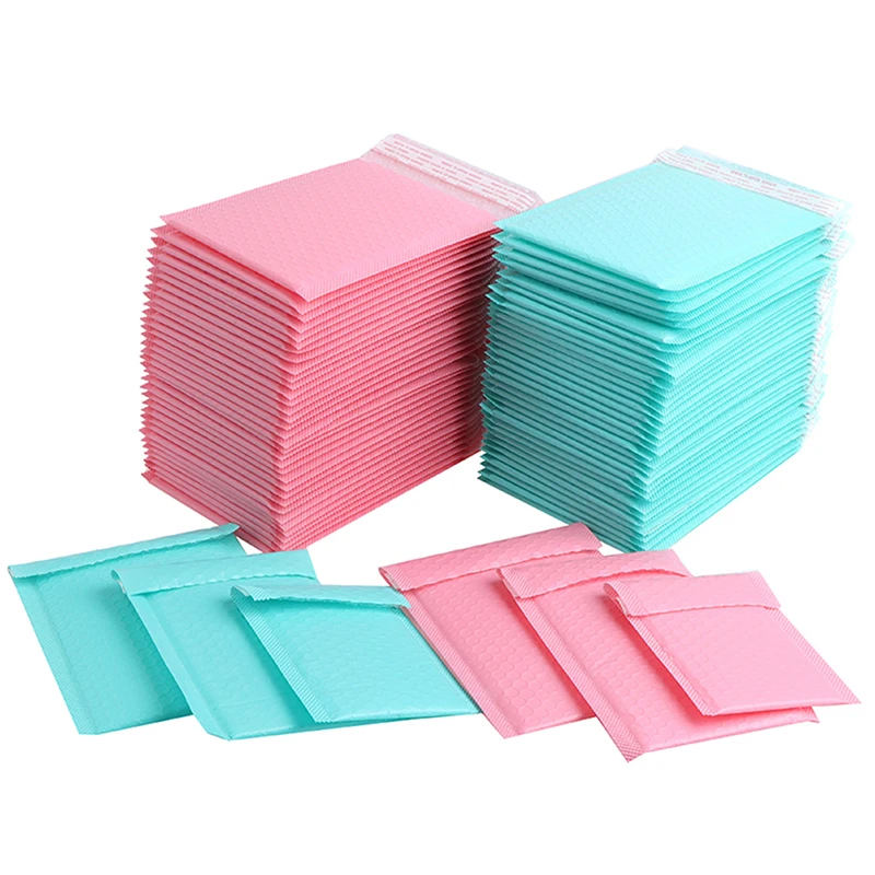 

20pcs Bubble Envelope bag Pink Bubble PolyMailer Self Seal mailing bags Padded Envelopes For Magazine Lined Mailer