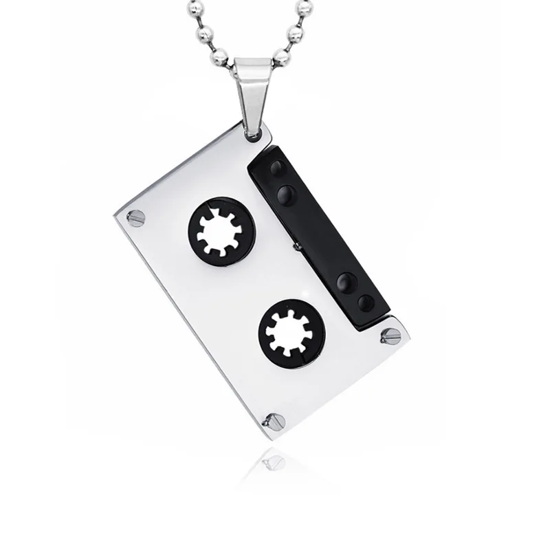 

Megin D Hot Sale Vintage Punk Personality Audo Tape Alloy Pendants for Men Women Couple Friend Fashion Design Gift Jewelry